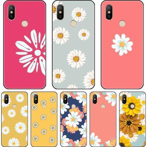 Phone Case For Xiaomi Mi 5 5C 5S 5X 6 6X Plus 8 SE Daisy Flower Silicone Soft Back Cover For Xiaomi MI A1 A2 Lite Mi5 Mi6 Mi8