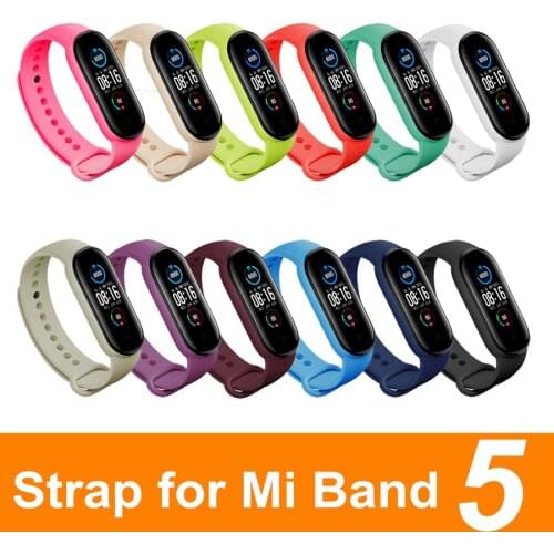 For Xiaomi Mi Band 6 Bracelet Silicone Replacement Band Wrist Strap for Xiaomi Band 5 6 NFC Sport Wristband Strap for Mi Band 6