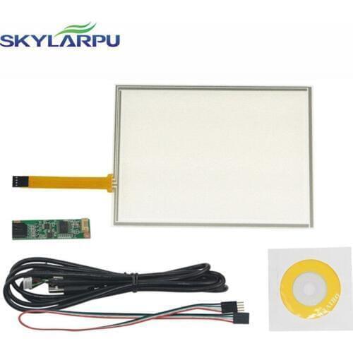 Skylarpu New 8inch 4 Wire Resistive Touch Screen Panel USB Controller Kit For EJ080NA-05B Screen touch panel Glass Free shipping