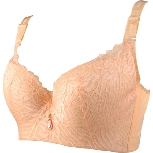 2017 New Style Lace Thin Style C D cup Women Vest Bra Comfortable Everyday Wear Push Up Brassiere 38 40 42 44 46 48 50