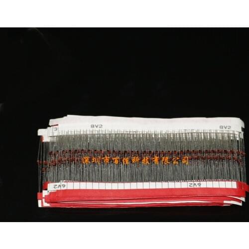 1020pcs 34 kinds × 30pcs high voltage zener diodes 0.5W 2V ~ 47V 1/2W zener diodes