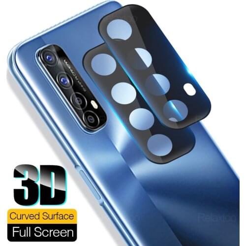 2PCS 3D Curved Tempered Glass Camera Lens Protectors Cover for Realme7 Realme8 Realme Realmi Realmy Relme 7 8 Pro 4G Kamera Case