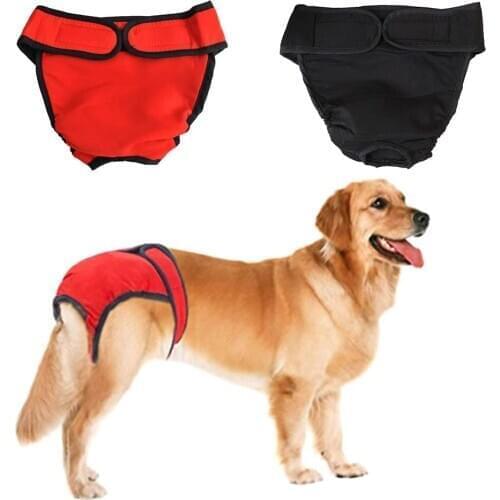 NACOCO 2 Pack Female Dog Diapers for Small Medium and Large Dogs, Adjustable and Leakproof Doggie Sanitary Panties