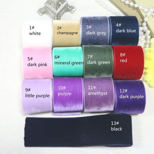 25 Yards/Roll--- 20X22CM DIY Hair Bow Material 3.8 CM Velvet Ribbon