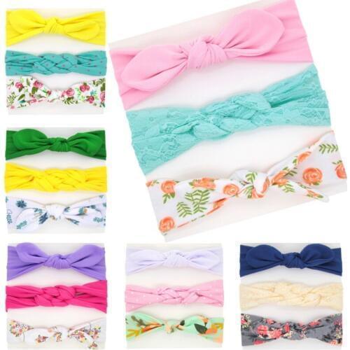 3Pcs/Set Newborn Baby Headband Soft Cotton Hair Bands for Girls Print Head Band Children Kids Hair Accessories