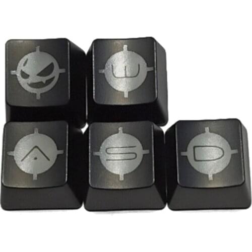 5Pcs ABS Mechanics Keyboard Keycap Small Devil keycaps ESC WASD Backlight KeyCap