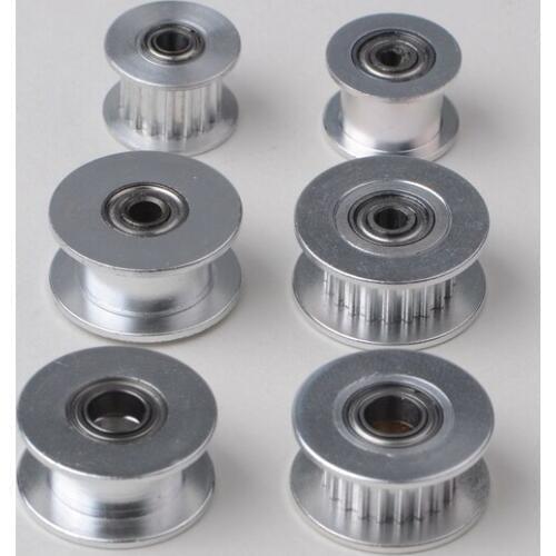 3D Printers accessories GT2 Idler Timing Pulley 16/20 Tooth Wheel Bore 3mm 4mm 5mm Aluminium Gear Teeth for 6mm timing belt