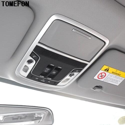 Car Interior Accessories 2pcs For Honda CRV CR-V 2017 2018 ABS Matte Front + Rear Roof Reading Lights Lamps Cover Trim Stickers