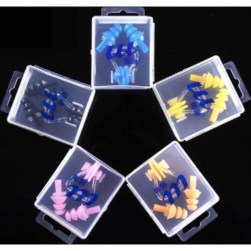 C43 Nose clip ear plugs waterproof silicone material to prevent choking water swimming supplies
