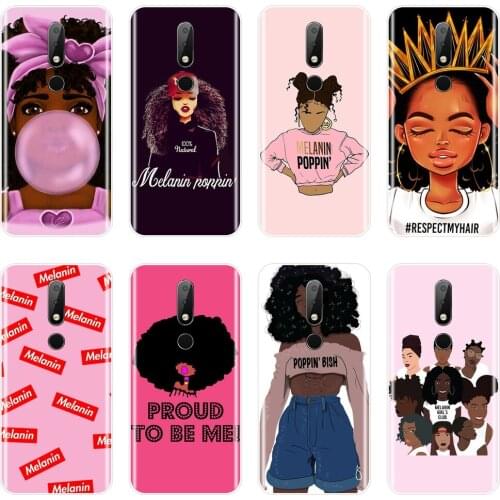 Melanin Poppin Black Girl Phone Case For Nokia 2.1 3.1 5.1 6.1 7.1 Plus Soft Silicone Back Cover For Nokia 2.1 3.1 5.1 6.1 7.1