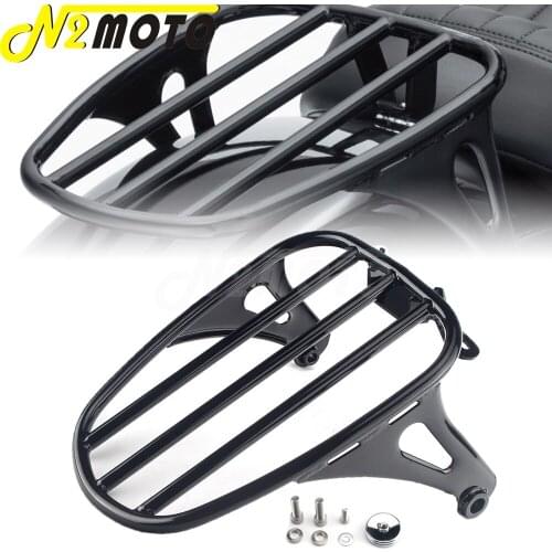 50300156 Black Motorcycle Solo Seat Luggage Rack Bracket For Harley Sotail Deluxe Heritage Classic 114 FLDE FLHC FLHCS 2018-2021