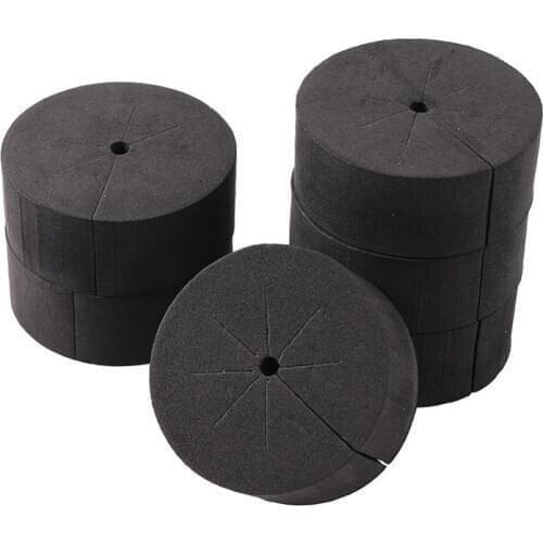 30Pcs 48mm x 19mm Black Neoprene Collars Hydroponics System Cultivation Sponge Garden Plant Germination Seeding Clone Collars