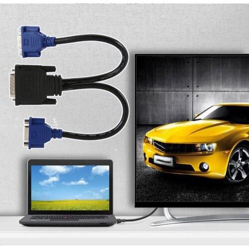 DMS 59 to VGA Monitor Splitter Cable DMS59 Cable 8in DMS-59 to 1 X DVI&1 Dada Transfer Cable Stock a VGA Y Cable