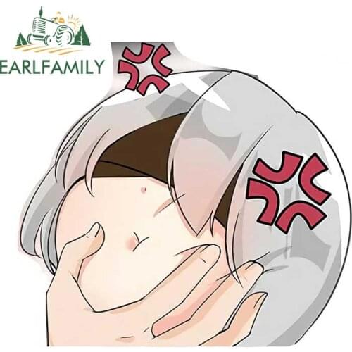 EARLFAMILY 13cm x 11.9cm for NieR Automata 2B Grafitti Car Stickers Personality Vinyl Car Accessoires Bumper Decals Waterproof