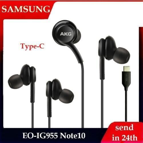 Samsung Earphones Type-c In-ear with Mic Wire EO IG955 Note10 Headset for Galaxy samsung note10/note10+ huawei smartphone