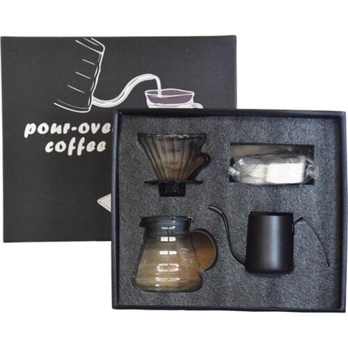New Hand Drip V60 Coffee Maker Gift Box Set Camping Portable Brew Coffee Cloud Pot Mini Coffee Percolator