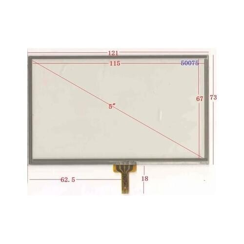 New 5 inch 121*73 mm 050075 GPS navigation industrial control touch screen