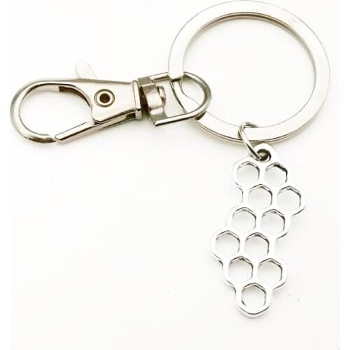 New Creative Irregular Pendant Chemical Molecular Key Chain Charm Bag Key ring Accessories Gift Teacher Friend Woman Souvenir