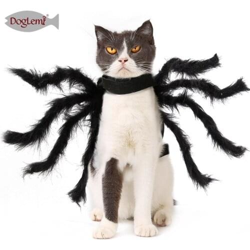 Pet Spider Clothes for Cats and Dogs Plush Spider Pet Costume Party Dress up