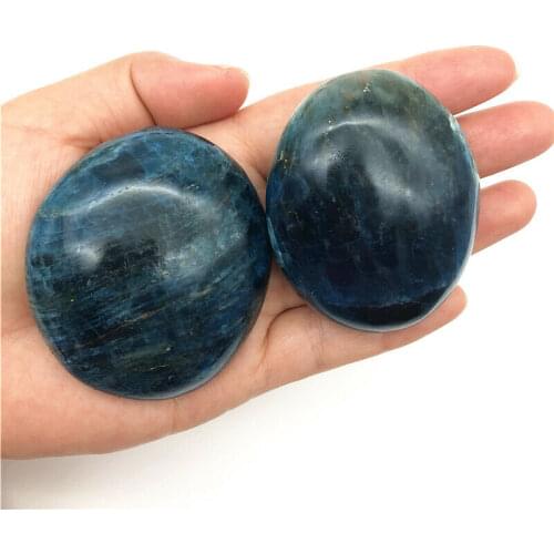 Wholesale 150-200g 1pc Natural Apatite Palm Massage Therapy Polished Apatite Crystal Stones Natural Quartz Crystals
