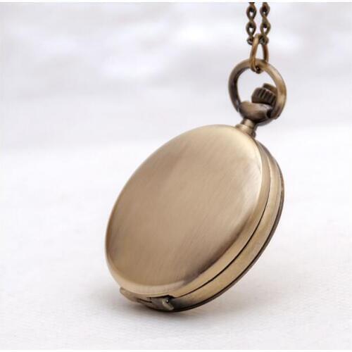 Wholesale the best quality Bronze antiques quartz men and woman steampunk Necklace pocket watches gift