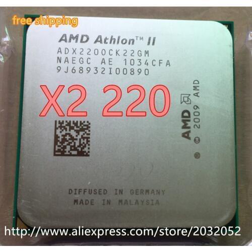 Original AMD Athlon II X2 220 CPU Processor (2.8Ghz/ 1M /2000GHz) Socket am3 am2+ 938 pin x2 220