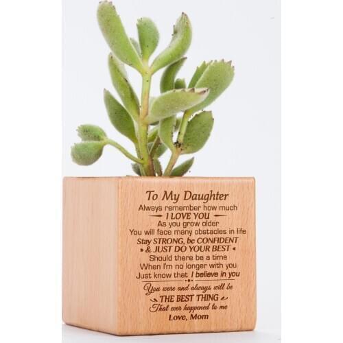 Dad To Daughter, I Pray You’ll Always Be Safe Engraved Plant Pot