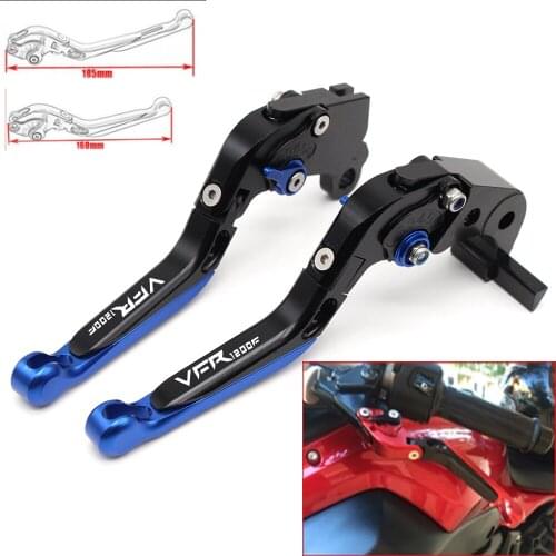 Motorcycle CNC Adjustable Foldable brake Clutch Levers for Honda VFR 1200/F VRF1200F 2010 2011 2012-2016 with Logo (VFR 1200/F)