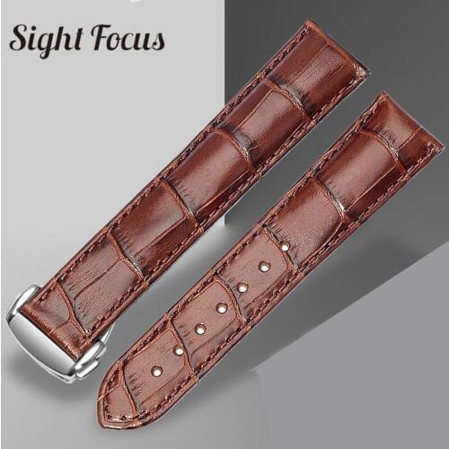 20mm Italian Calf Skin Watchband for Omega Strap Watch Leather Strap Man Black Brown Bracelet Watch Accessori Belts Montre Reloj