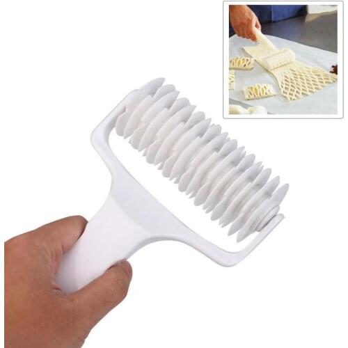 Pastry Crust Roller Thicker Ultra-light DIY Dough Top Cookie Baking Net Cutter Pizza crust with knife