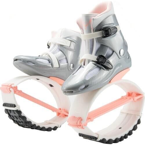 Pink White Bouncy Shoes For Unisex, New 4T Spring Weight Loss Exercise Kangaroo Jump Boots