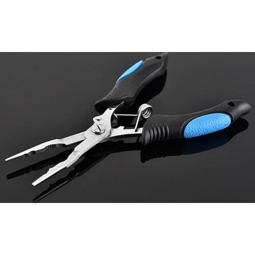 7in Stainless Steel Fishing Pliers Split Ring Cutter Carp Crimping Lead Fish Holder Tackle Hook Remover Goods For Fishing