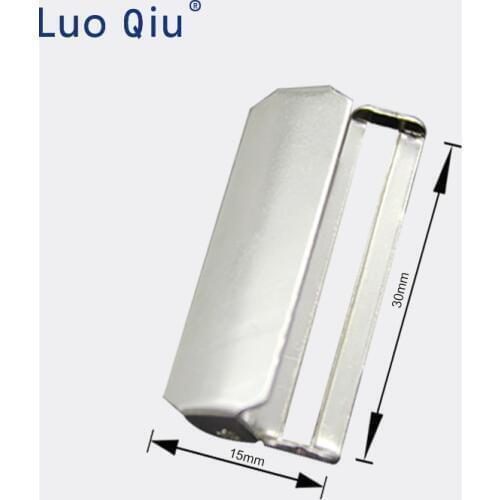 3cm Silver Metal Suspenders Adjustment Buckles Craft Clips Garment Accessories Ribbon Adjust Regulate Clamp(100pcs /lot )