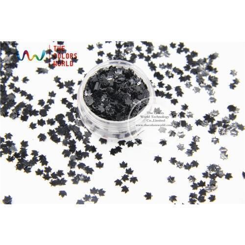 SFY04-12 Amazing Glitter Sequins Maple leaf shaped 4mm Size sequins for nail Art or DIY decoration