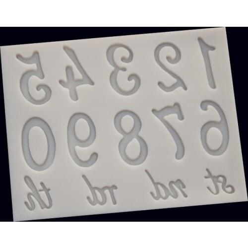 Fondant Baking Alphabet Silicone Mold Chocolate Clay Epoxy Decorative Silicone Mold