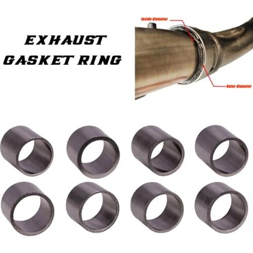 Universal Motorcycle Interface Graphite Gasket For Exhaust Mid Link Pipe Connecting Muffler Reinforced Gap Gasket Silp on