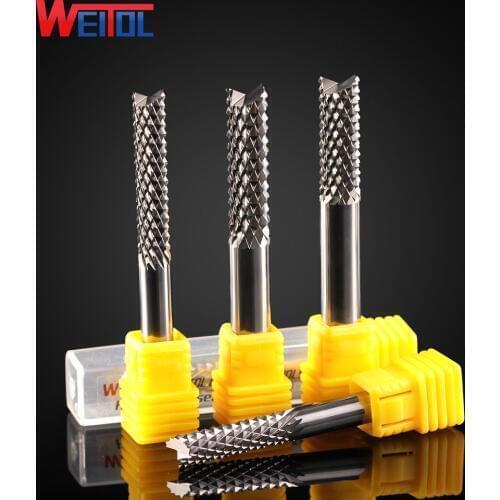 Weitol 1pcs 3A free shipping carbide 5mm corn teeth end mill cnc milling cutter cnc PCB router bits