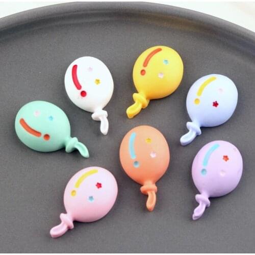 20pcs/lot Resin balloon Decoration Crafts Flatback Cabochon Embellishments For Scrapbooking Kawaii DIY Accessories