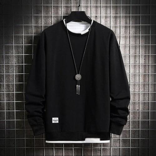 2021 Solid Color Sweatshirt Men Harajuku Hoodies Autumn Spring Hoody Casual Hoodie Cotton Sweatshirts Men Streetwear Clothes