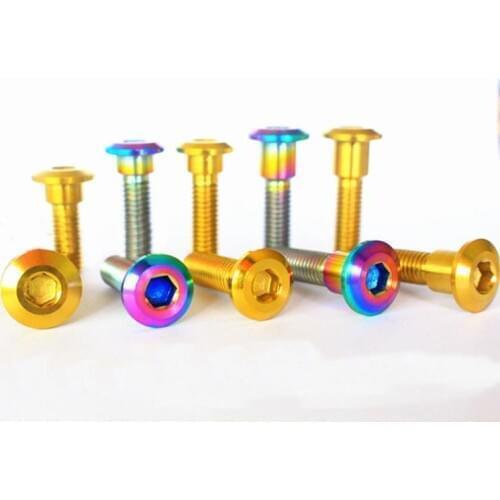 4 PCS M8x24mm/30mm/33mm GR5 Titanium Screw Bolts For Motorcycle Disc Brake