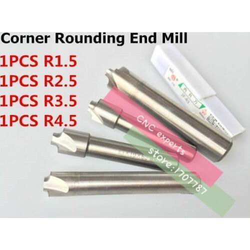 Free Shipping - 4pcs New 2F Corner Rounding End Mill R1.5-R4.5 Endmill Tool Milling Cutter