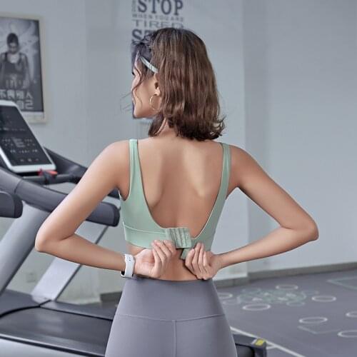 Yoga bra women gather and shape anti-sagging fitness bra beautiful back shockproof running vest sports underwear women