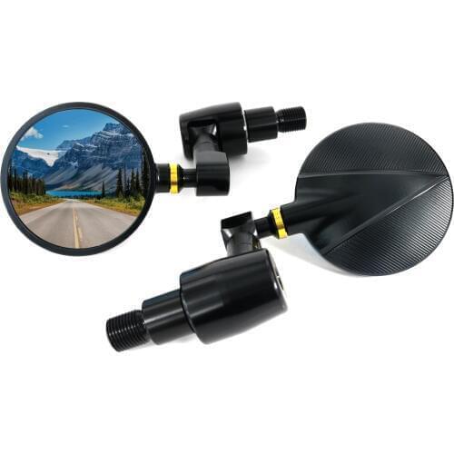 Cafe Racer CNC Rear View Mirrors Handle Bar End Side Rearview Mirror Fit For Yamaha XSR900 XSR700 Tmax500 Tmax530 FZR600 FZR1000