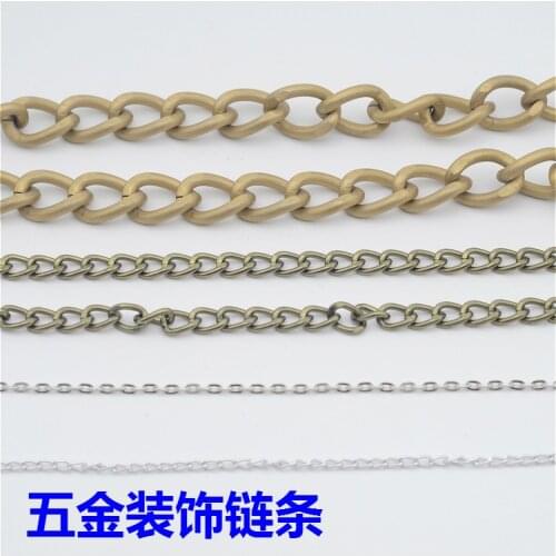 Bag chain Gold chain Metal-clad chain Strap bag strap Diagonal high-grade aluminum chain Lighting accessories