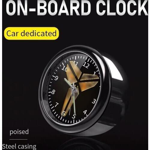 Car Dash Clock Mini Automobiles Internal Stick-On Digital Watch Auto Ornaments Decoration Air Outlet Basketball Sports Luminous