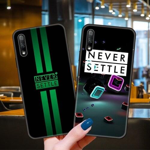 Phone Case For Huawei Honor 9X 9 10 8X 8A 8S i 7X 7A 20 A Lite Pro Black Cover Shell Art Hoesjes Never Settle Luxury Unique
