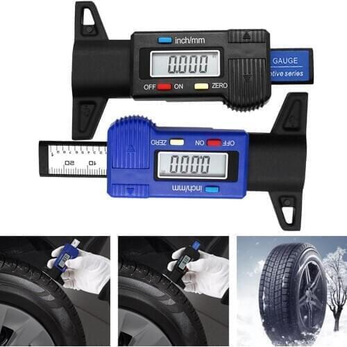 2019 Digital Car Tire Tread Depth Tester 0-25mm Tyre Tread Depth Gauge Meter Measurer Tool Caliper LCD Display Tire Measurement