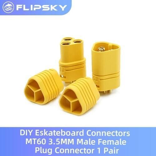 DIY Eskateboard Connectors MT60 3.5MM Male Female Plug Connector 1 Pair Flipsky