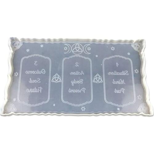 Durable Unique Tarot Cards Game Mold Resin Casting Molds with Pretty Pattern Best Gift for Family or Friend DIY Making