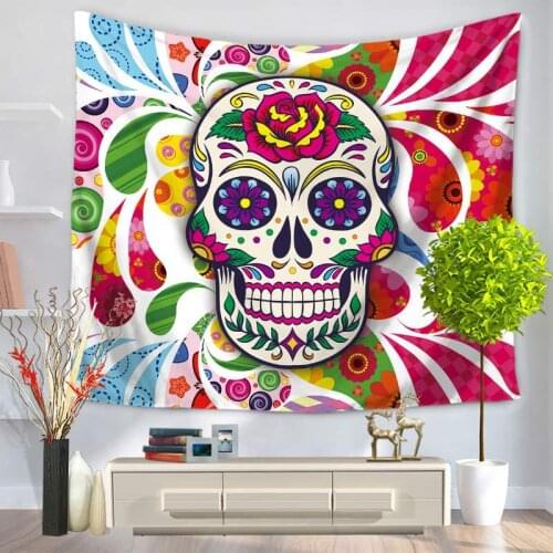 Apestry Psychedelic Skull Moth Ouija Dorm Wall Tapestry Indian Fabric Beach Yoga Psychedelic Skull Tapestry